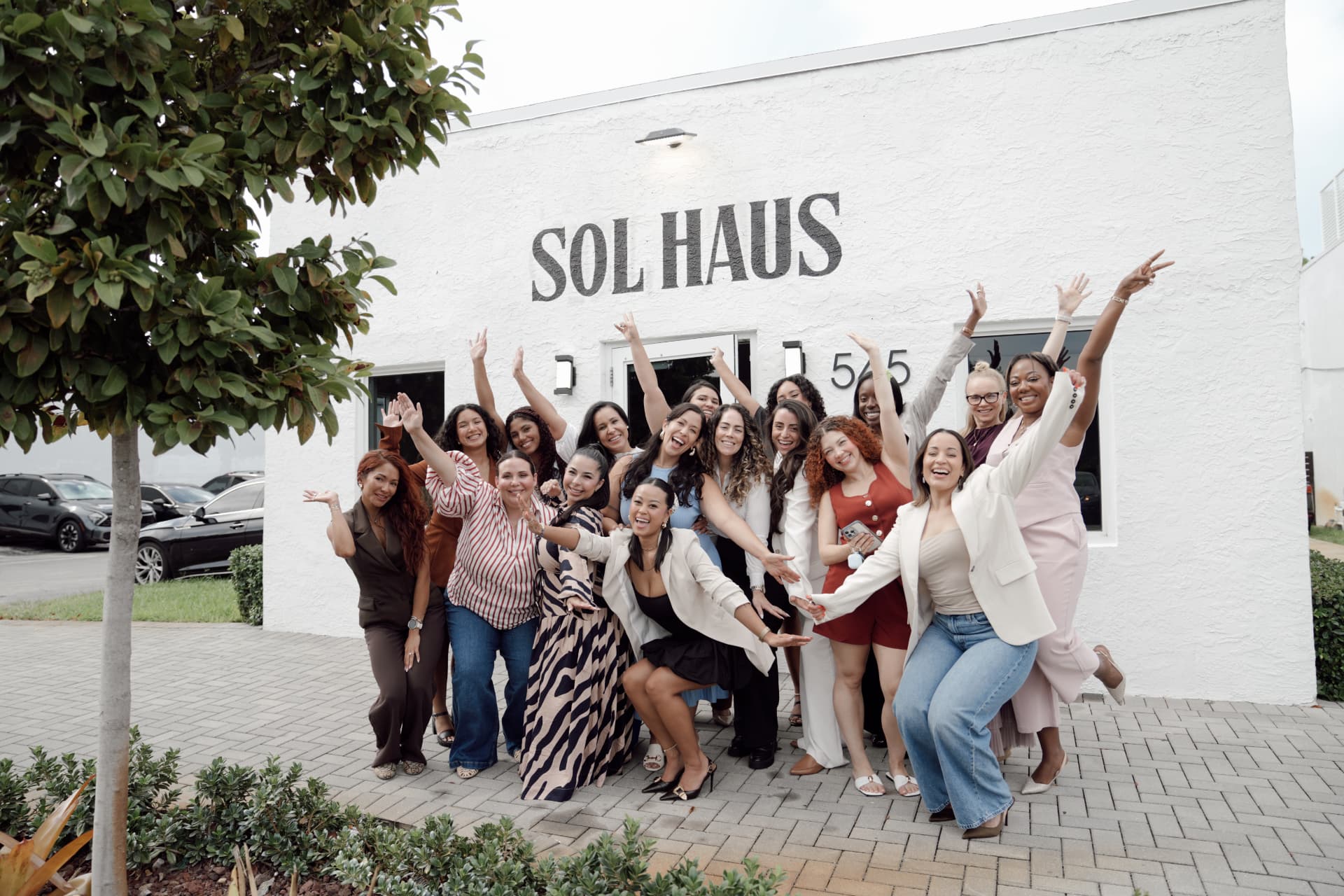 Workshop group outside Sol Haus in Fort Lauderdale