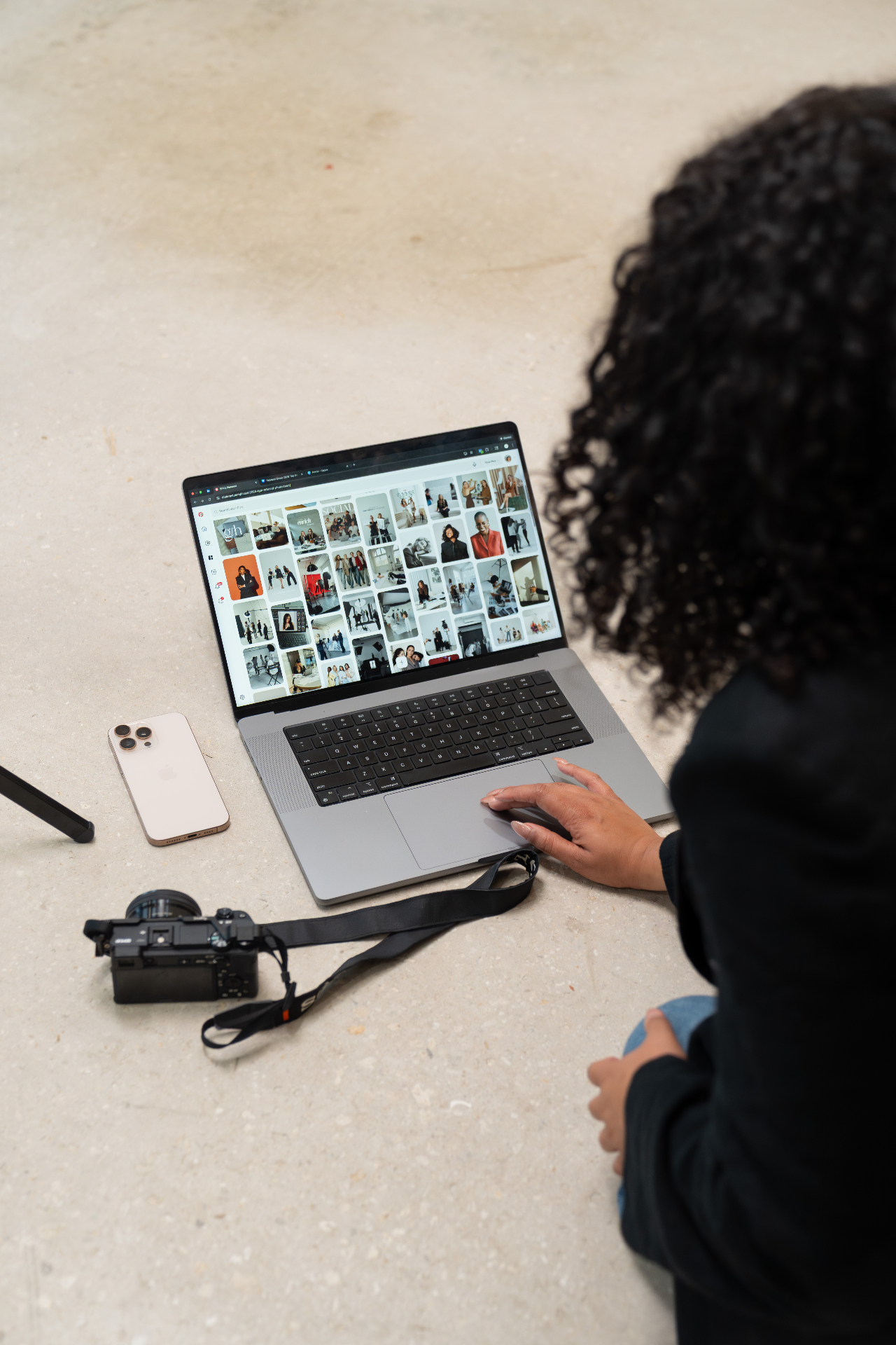 Founder working on the Academy curriculum at a laptop
