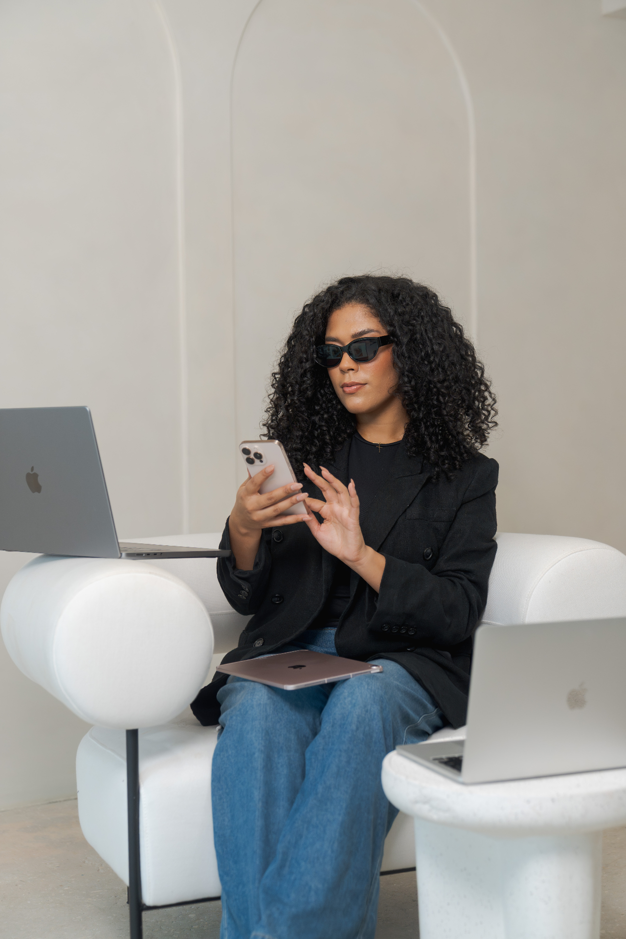 Founder filming on a phone